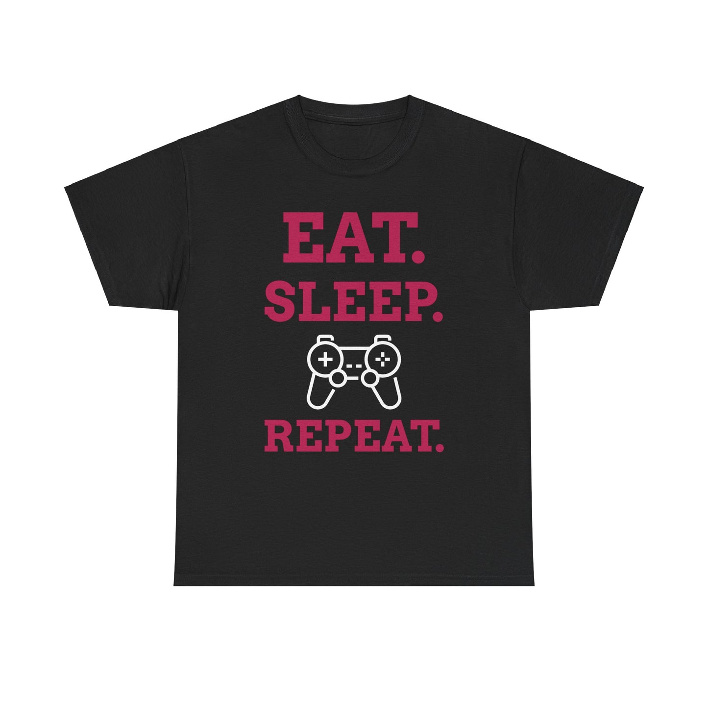 Eat Sleep Game Repeat _ Unisex Heavy Cotton Tee