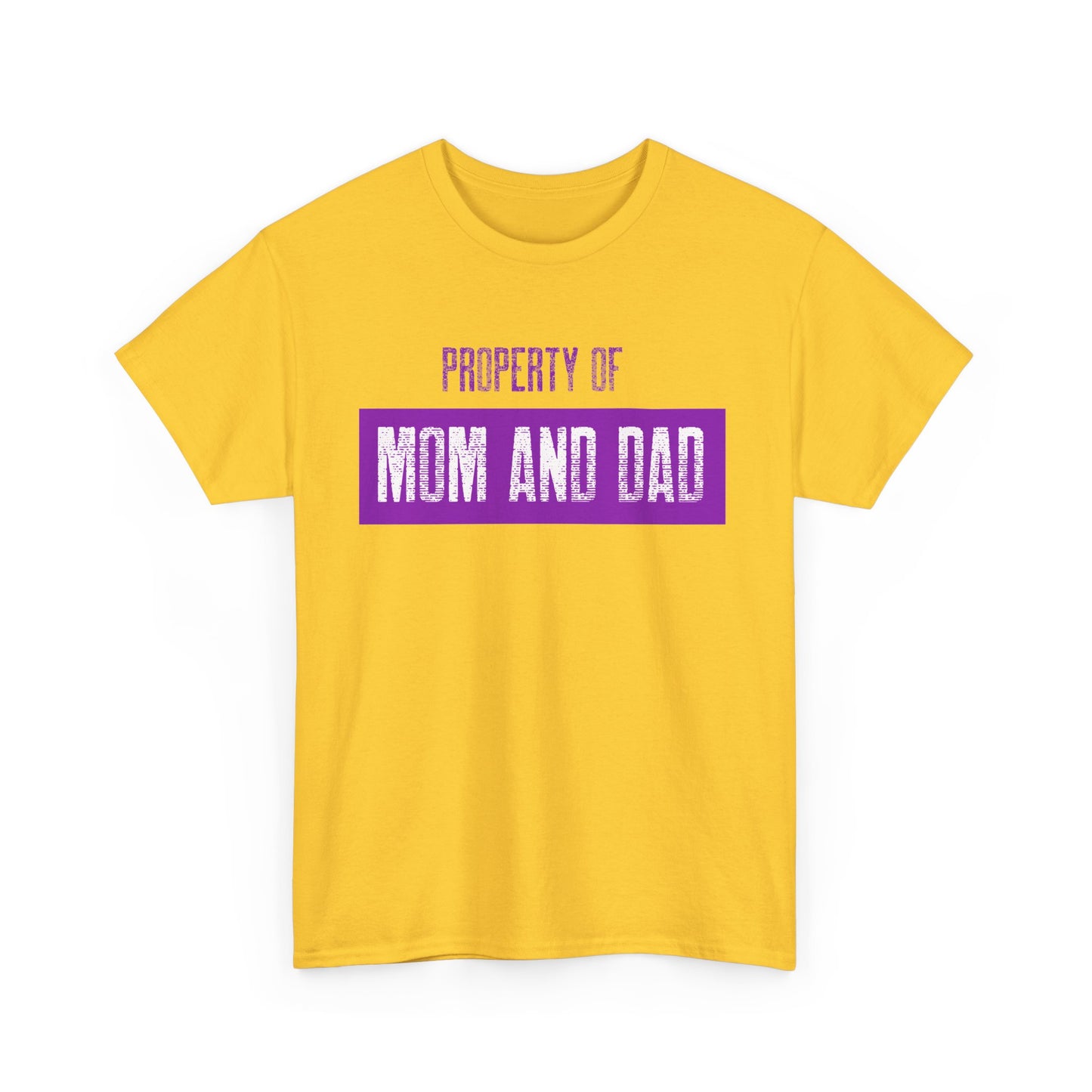 Property of Mom and Dad _ purple _ Unisex Heavy Cotton Tee