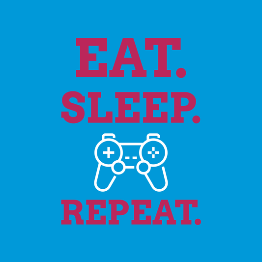EAT. SLEEP. GAME. REPEAT. - Gaming Lifestyle Tee, Unisex Heavy Cotton Tee, Gamer Shirt