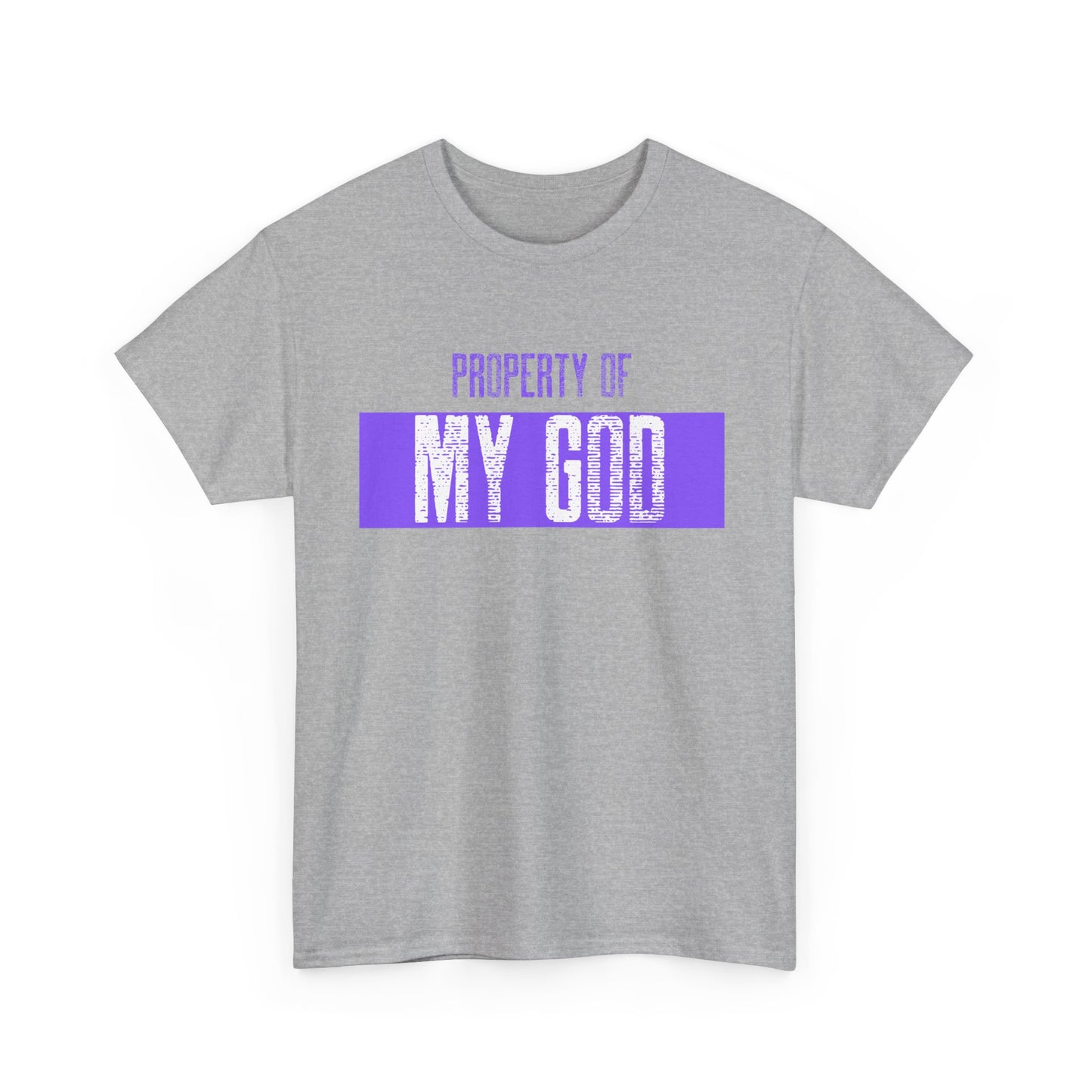 Property of My GOD _ purple _ Unisex Heavy Cotton Tee