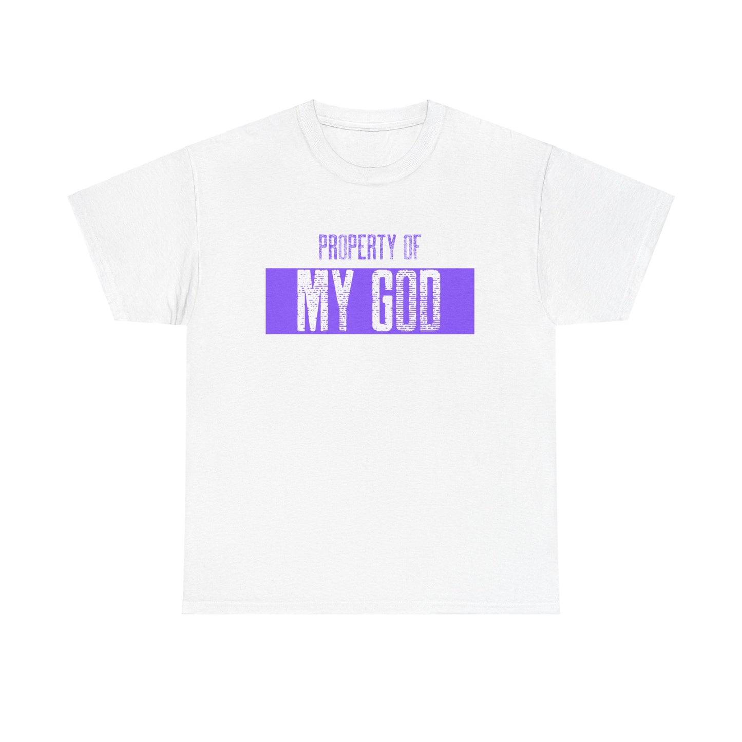 Property of My GOD _ purple _ Unisex Heavy Cotton Tee