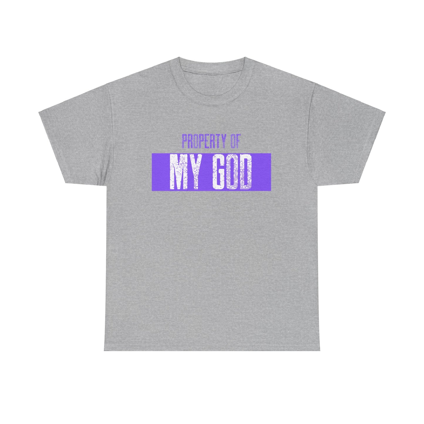 Property of My GOD _ purple _ Unisex Heavy Cotton Tee