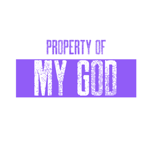 Property of My GOD _ purple _ Unisex Heavy Cotton Tee