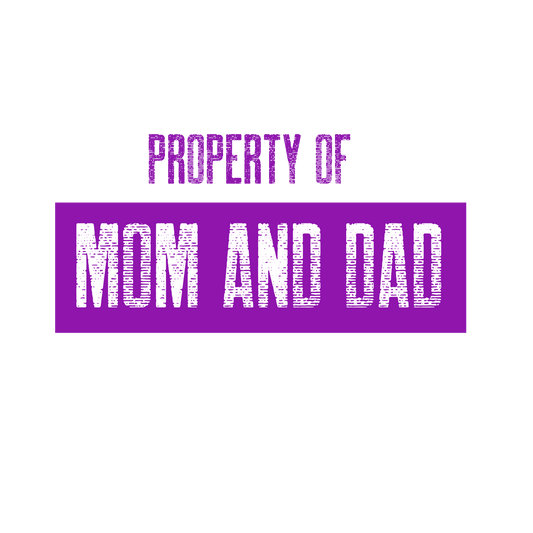 Property of Mom and Dad _ purple _ Unisex Heavy Cotton Tee