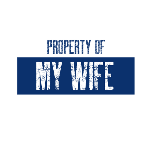 Property of My Wife _ navy _ Unisex Heavy Cotton Tee