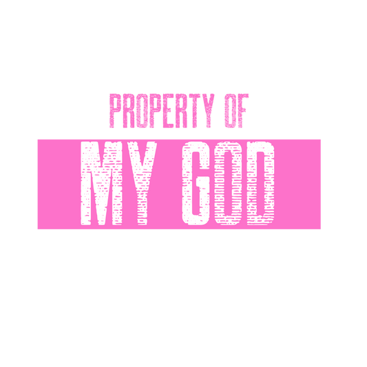 Property of My GOD _ pink _ Unisex Heavy Cotton Tee