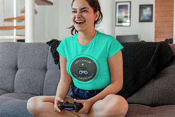 Keep Calm and Pass the Controller - Unisex Gaming Tee: Gift for Gamers, Video Game Apparel, Fun Graphic T-Shirt